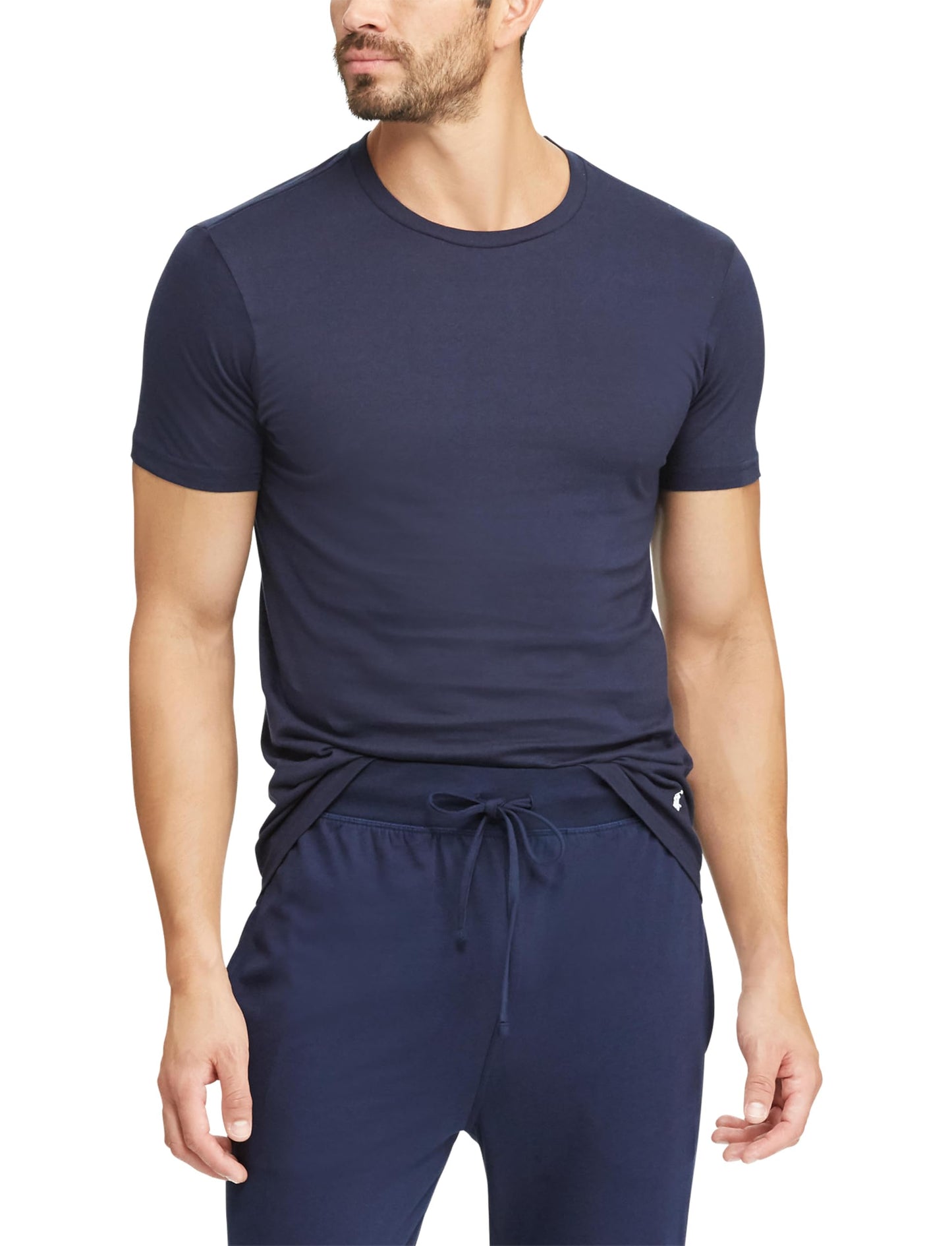 POLO RALPH LAUREN Classic Fit Undershirt w/Wicking 3-Pack Crews Andover Heather/Bali Blue/Cruise Navy MD