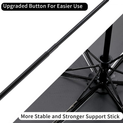 GAOYAING Compact Automatic Travel Umbrella with Case, Mini Small Folding Sun UV, Pocket Purse Umbrella Black