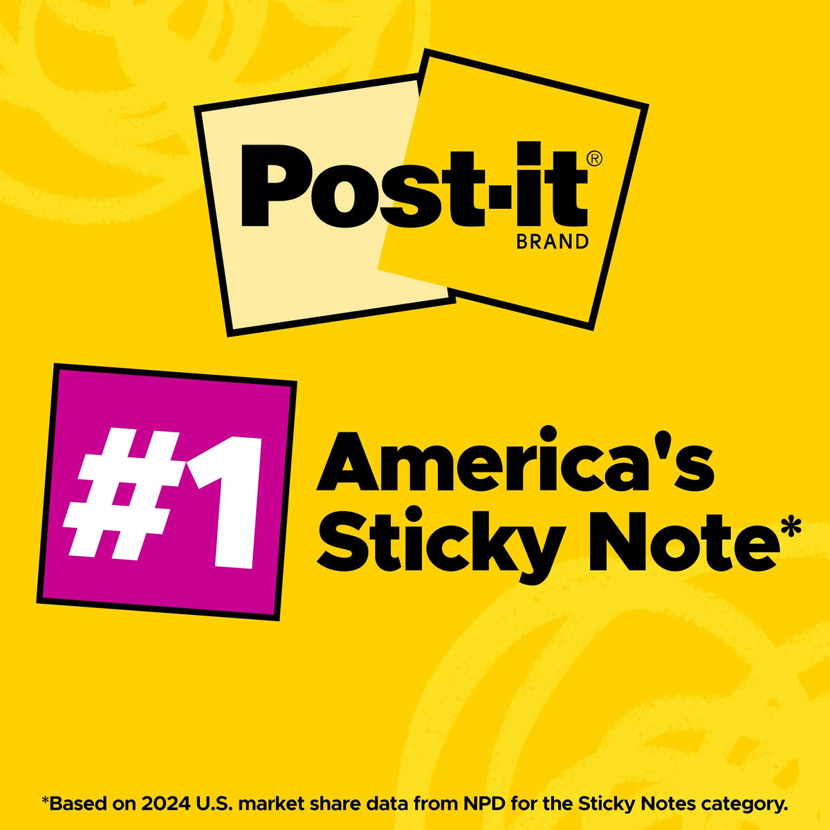 Post-it Notes, 3 in x 3 in, 18 Sticky Notes Pads, 100 Sheets per Pad, The Iconic Canary Yellow Note, New Year Organization or Second Semester School Supplies