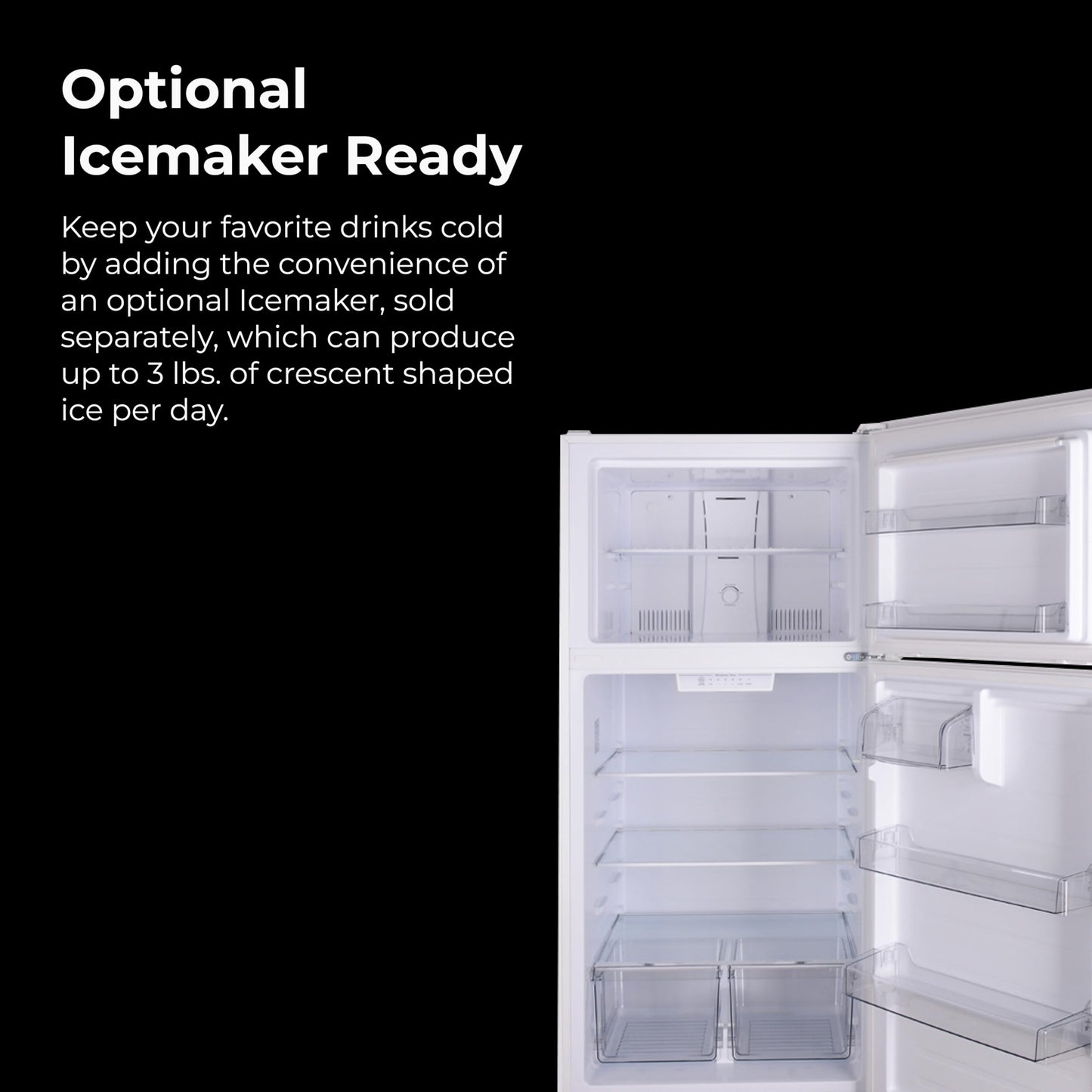 Kenmore 33 in. 20.5 cu. ft. Capacity Refrigerator/Freezer with Full-Width Adjustable Glass Shelving, Humidity Control Crispers, ENERGY STAR Certified, White