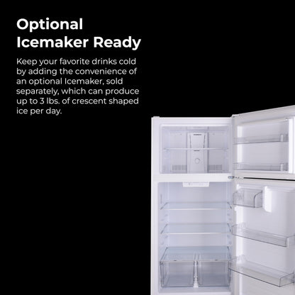 Kenmore 33 in. 20.5 cu. ft. Capacity Refrigerator/Freezer with Full-Width Adjustable Glass Shelving, Humidity Control Crispers, ENERGY STAR Certified, White