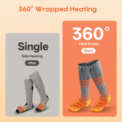 Heated Socks, APP Control Electric Heated Socks for Men Women, Rechargeable Battery Powered Warm Socks, Washable Thermal Socks Foot Warmer for Winter Hunting Skiing Hiking Camping