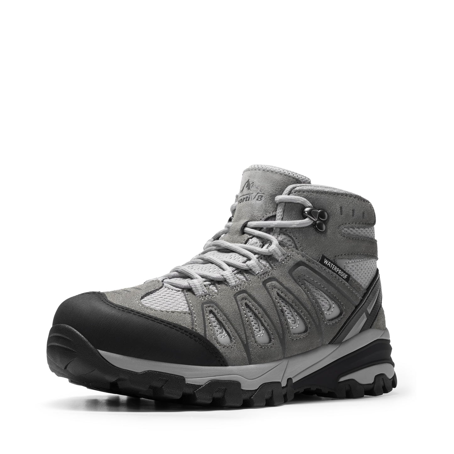 NORTIV 8 Women's Waterproof Hiking Boots Outdoor Trekking Camping Trail Hiking Boots Size 9.5 M US SNHB211W, LIGHT GREY