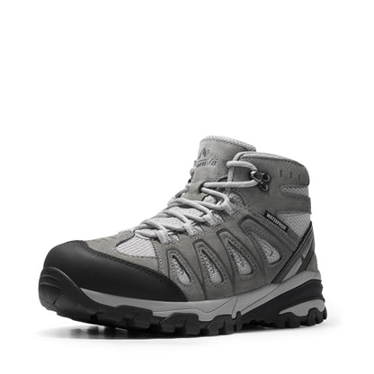 NORTIV 8 Women's Waterproof Hiking Boots Outdoor Trekking Camping Trail Hiking Boots Size 9.5 M US SNHB211W, LIGHT GREY
