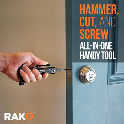RAK Hammer Multitool BirthdayGifts for Men - Cool Unique Gifts Who Have Everything - Compact DIY Survival Multi Tool - Backpacking & Camping Accessories - Gadget Gifts