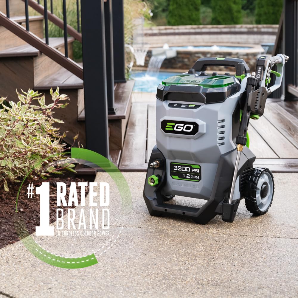 EGO Power+ HPW3204-2 3200 PSI 56-Volt Lithium-ion Cordless Pressure Washer with (2) 6.0Ah Batteries and 320W Charger Included