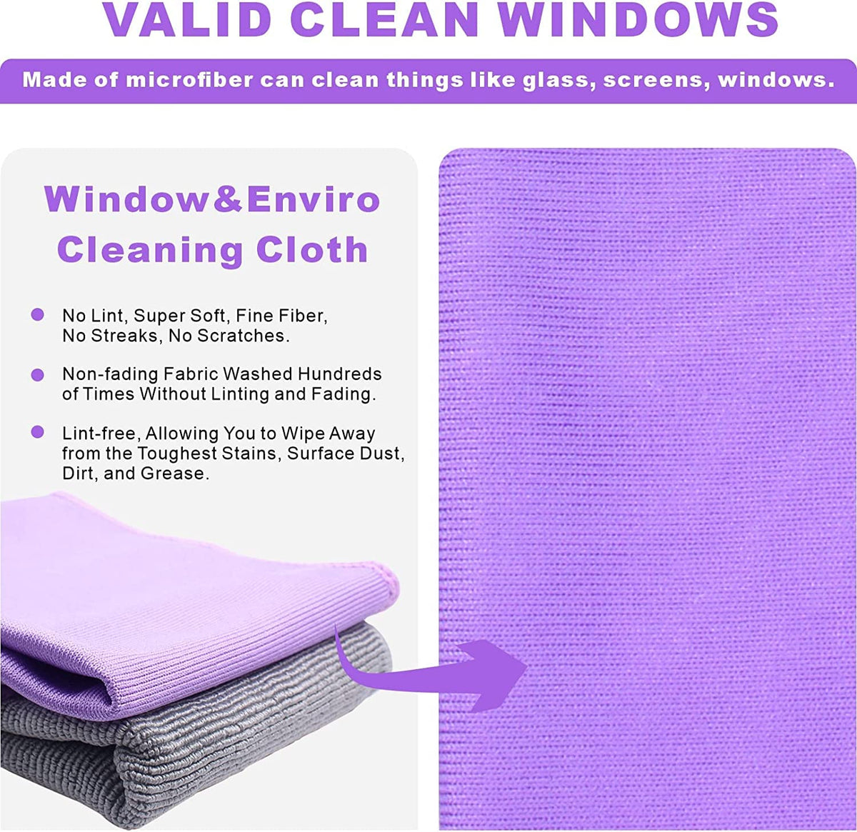 Korwex Window Cleaning Cloth, Glass Cleaning Cloth, Basic Package Cleaning Cloth, Streaks Schatches Free.