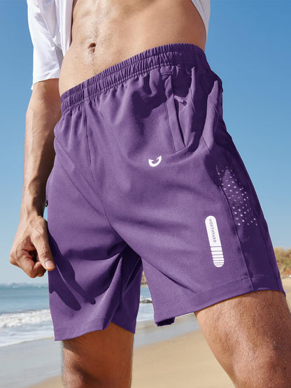 NORTHYARD Men's Athletic Running Shorts Quick Dry Workout Shorts 7"/ 5"/ 9" Lightweight Sports Gym Basketball Tennis Hiking Exercise Purple 2XL