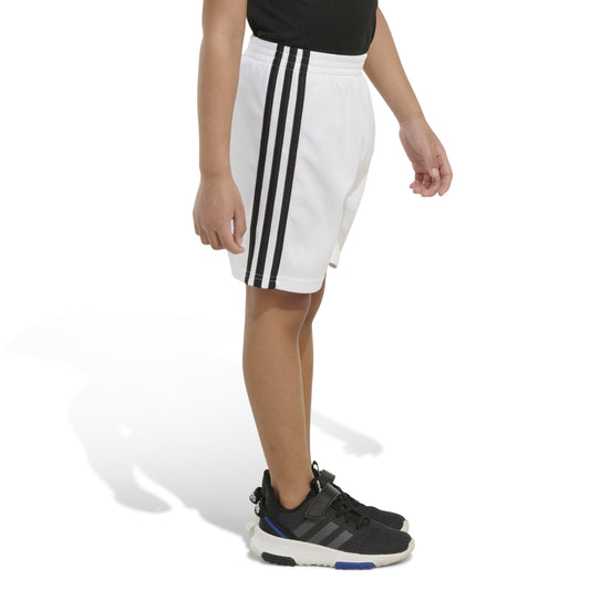 adidas boys Adi Classic 3-stripe Shorts, White, 2T US