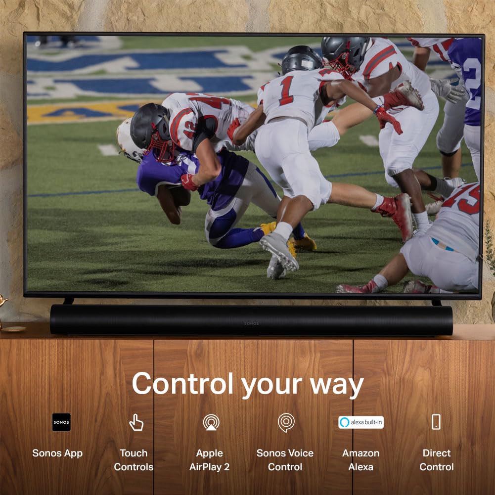 Sonos Arc Ultra Soundbar with Dolby Atmos and Voice Control - 9.1.4 Surround Sound for TV and Music - Black