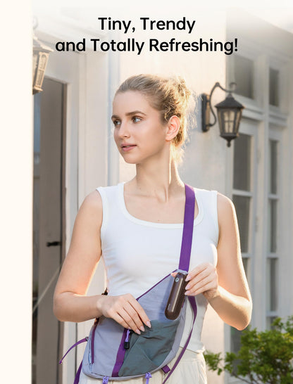 JISULIFE Handheld Mini Fan, 3 IN 1 USB Rechargeable Portable Fan [12-19 Working Hours] with Power Bank, Flashlight, Pocket Design for Travel/Summer/Concerts/Lash, Gifts for Women (Brown)