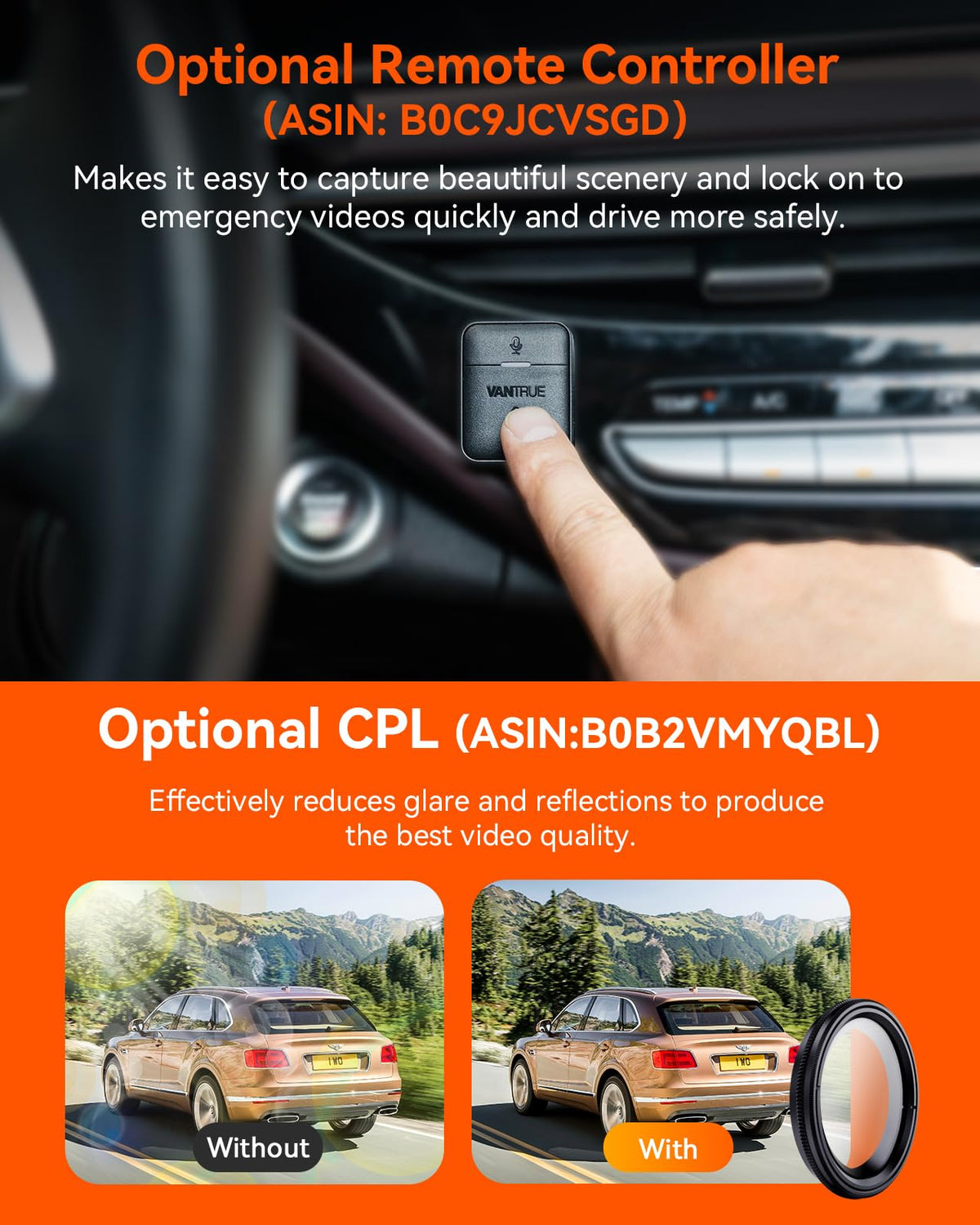 Vantrue N4 Pro 4K 3 Channel Dash Cam, STARVIS 2 IMX678 x PlatePix™ x HDR Night Vision, 4K+1080P+1080P Front Inside and Rear Dash Camera, Voice Control, WiFi, GPS, 24H Parking Mode, Support 512GB Max