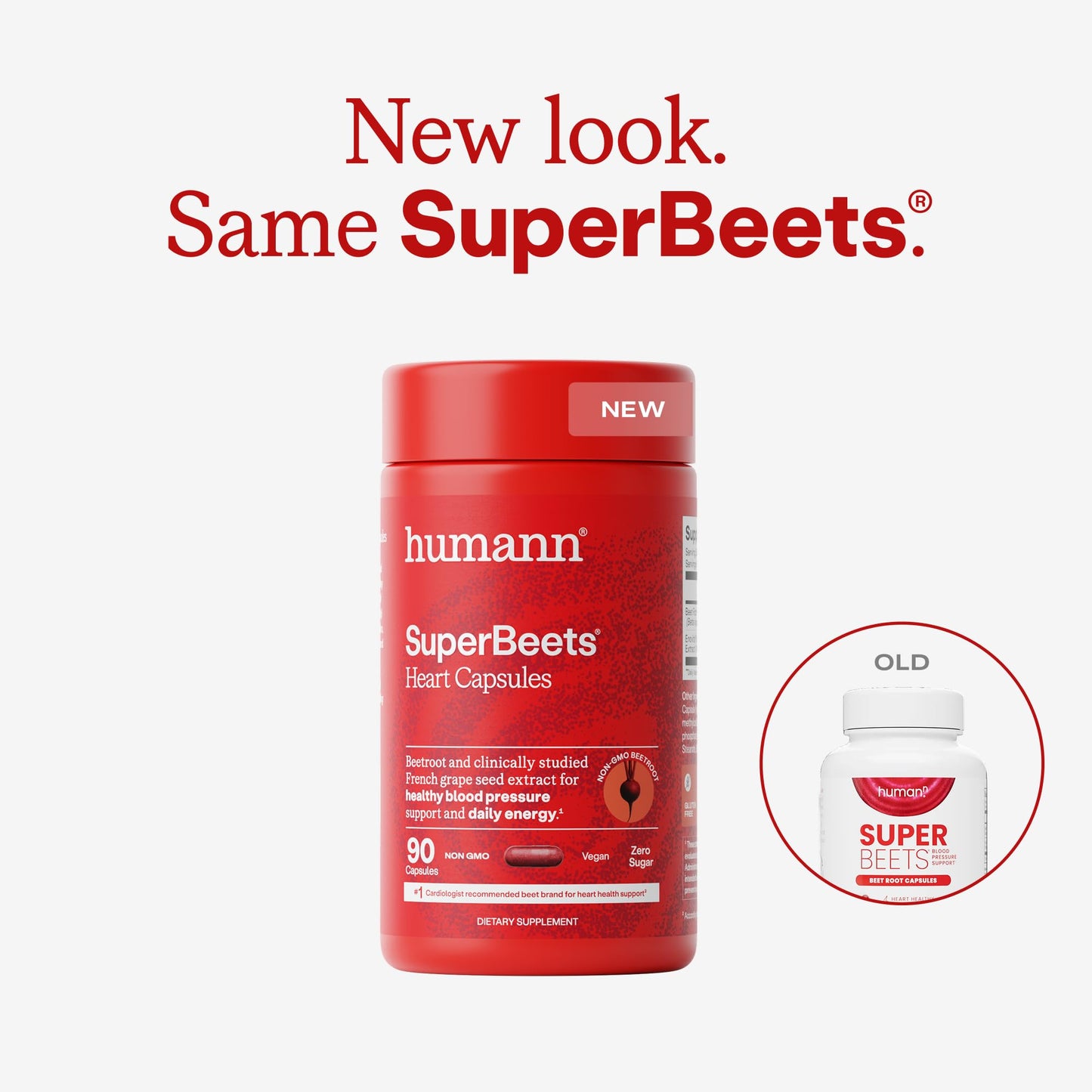 Humann SuperBeets Beet Root Capsules Quick Release 1000mg, Helps Support Nitric Oxide Production, Blood Pressure, Heart Health, Contains Non-GMO Beetroot Powder, Studied Antioxidants 90 Count