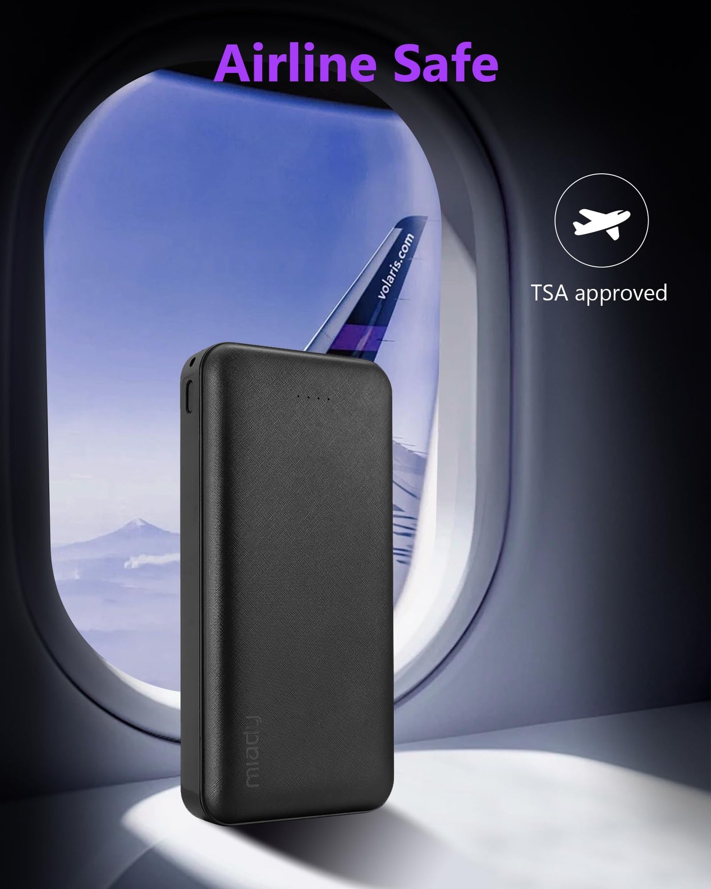 Miady Portable Charger, 2-Pack 20000mAh Battery Pack PD 22.5W USB Output Ports and Type C Fast in&Out Travel Fast Charging Power Bank Compatible with iPhone 16/15/14/13/12/X Galaxy 24/22 iPad Android