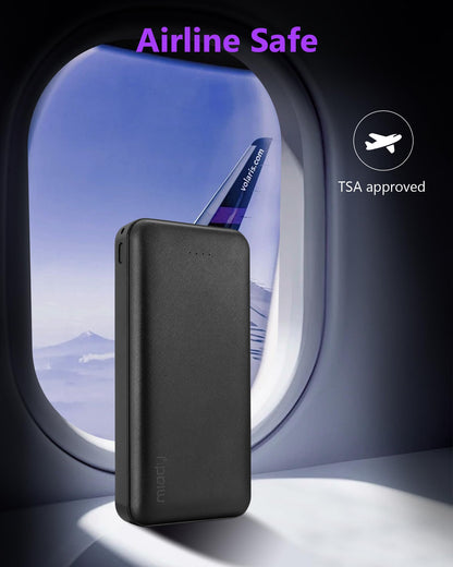 Miady Portable Charger, 2-Pack 20000mAh Battery Pack PD 22.5W USB Output Ports and Type C Fast in&Out Travel Fast Charging Power Bank Compatible with iPhone 16/15/14/13/12/X Galaxy 24/22 iPad Android