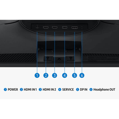 SAMSUNG 27” Odyssey G5 G53F QHD Resolution Gaming Monitor, HDR10, 200Hz Refresh Rate, IPS Panel, AMD FreeSync™ Premium, Black Equalizer, Auto Source Switch, LS27FG532ENXZA