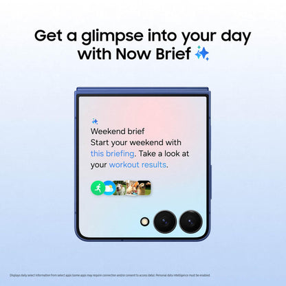 Samsung Galaxy Z Flip7 Cell Phone, 256GB AI Smartphone, Unlocked Android, high-res 50 MP Camera, Powerful Processor, Long Battery Life, 2025, US 1 Yr Manufacturer Warranty, Blue Shadow