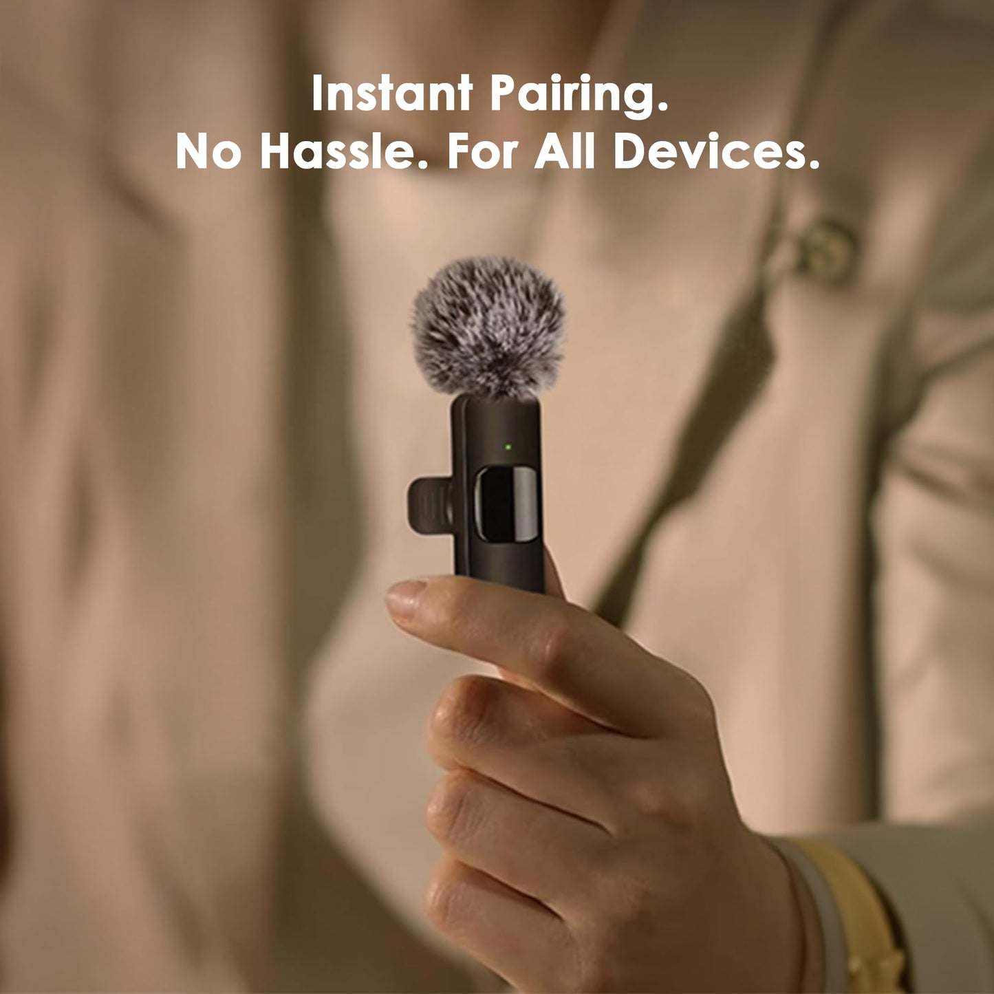 Mini Mic Pro (Newest Model), Wireless Microphone for iPhone, iPad, Android, Lavalier Microphone for Video Recording - 2 Pack iPhone Mic Crystal Clear Recording with USB-C for Podcast Microphone, ASMR