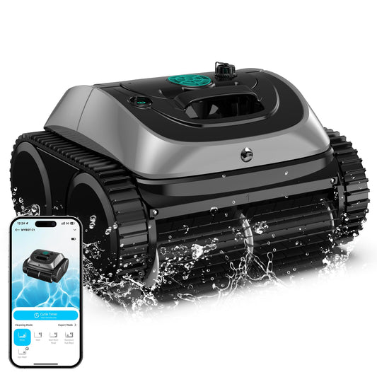(2025 Upgrade) WYBOT OS7010C - C1 Pool Robot Vacuum, 4-in-1 Cordless Pool Cleaner 180min up to 1,614 Sq,ft, Smart APP Support, Auto Wall & Waterline Cleaning, WiFi & Bluetooth Connect