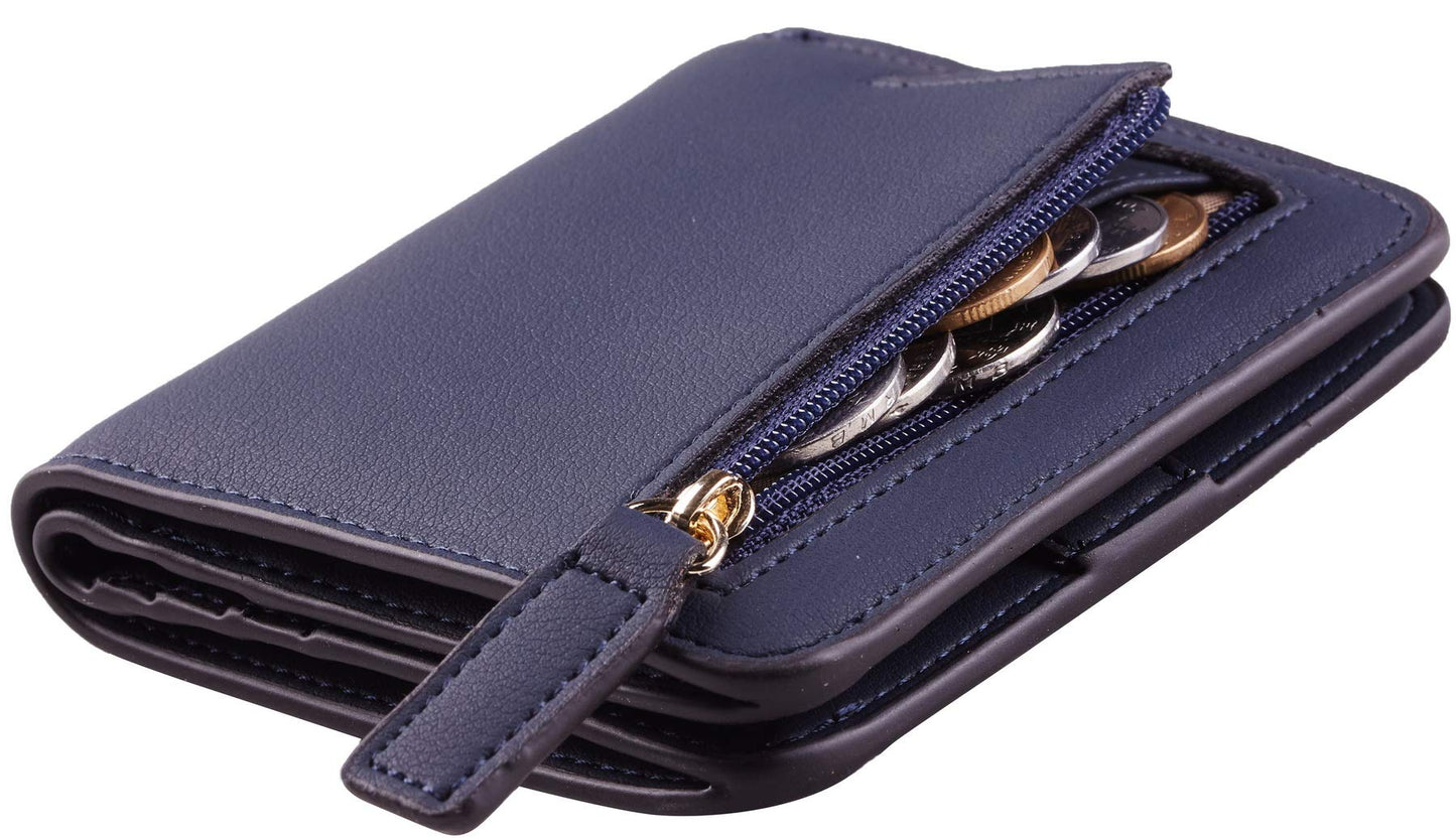 Toughergun Wallet Women Rfid Blocking Small Compact Bifold Luxury Leather Pocket Wallet Ladies Mini Purse with ID Window
