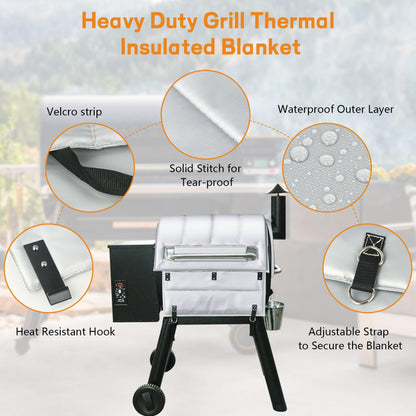 Insulation Blanket for Traeger Pro 22,Pro 575,Ironwood 650 and Lil' Tex Elite Wood Pellet Smoker Grill,BAC626 Pro 22/575 Insulation Blanket Smoker Cover Replacement Parts Grills BBQ Winter Accessory