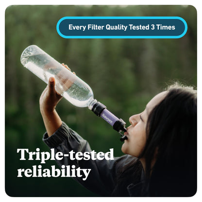 Sawyer Products SP3504 Mini Water Filtration System, Filter and Cleaning Plunger only, 4-Pack, Purple