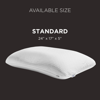 Tempur-Pedic Memory Foam Symphony Pillow Luxury Soft Feel, Standard, White