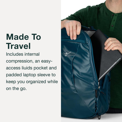 Osprey Transporter 44L Carry-On Backpack, Venturi Blue