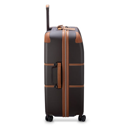 DELSEY PARIS Chatelet Air 2.0 Hardside Luggage with Spinner Wheels, Chocolate Brown, Checked-Large 28 Inch