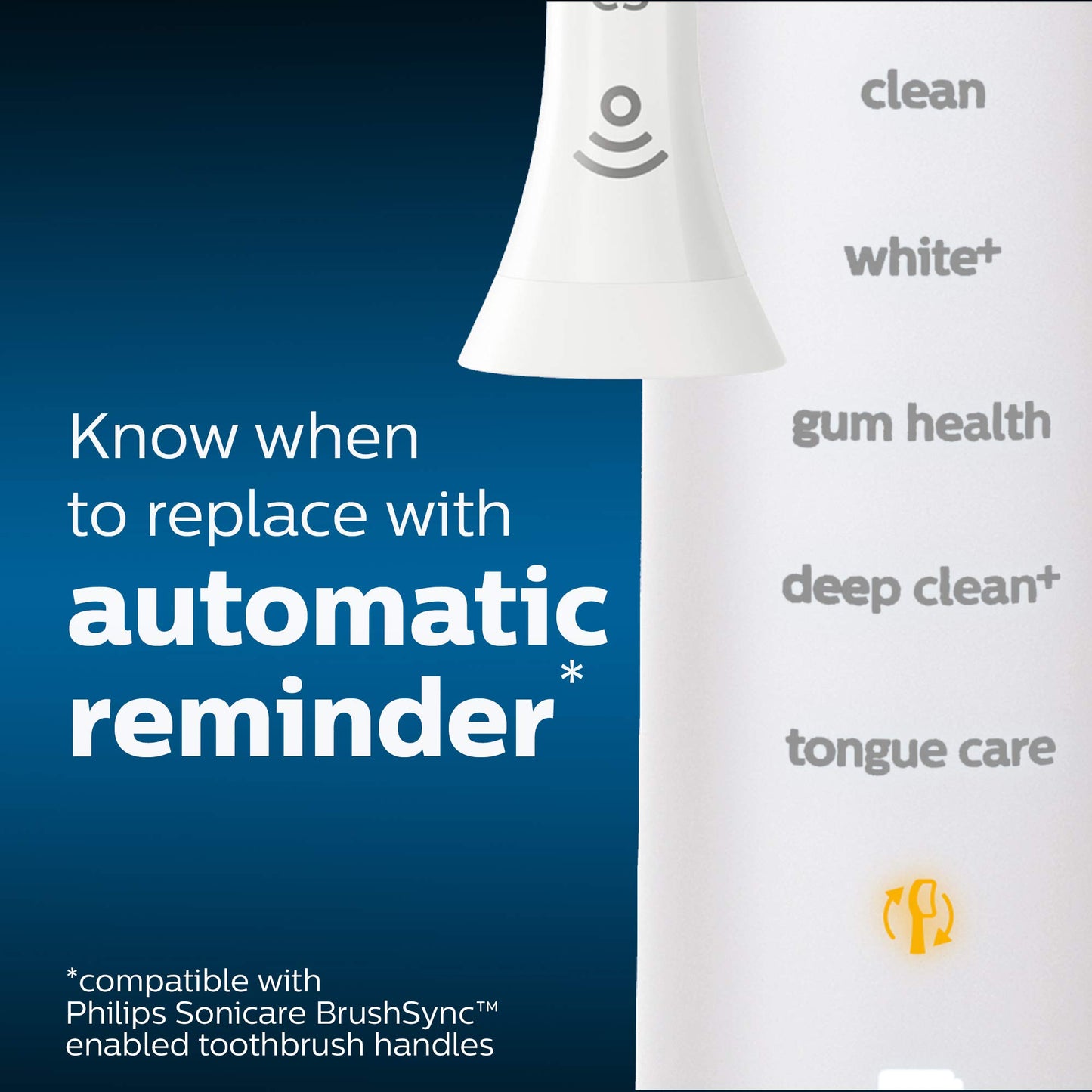 Philips Sonicare Genuine W DiamondClean Replacement Toothbrush Heads, 2 Brush Heads, White, HX6062/65