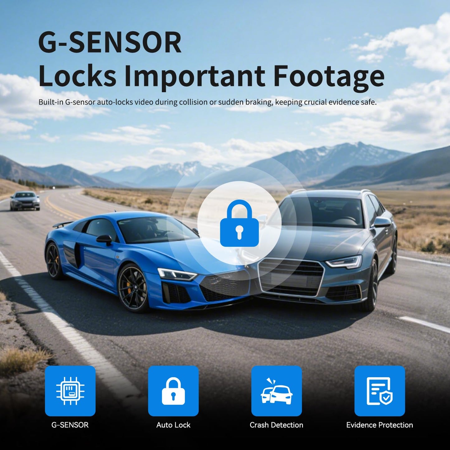 JOMISE G814 11" 4K+2.5K Rear View Mirror Camera — No WiFi/Bluetooth, Mirror Dash Cam Front and Rear, Pure Evidence Recorder, Dash Cam for Cars, 3X Zoom, 64GB Card Included