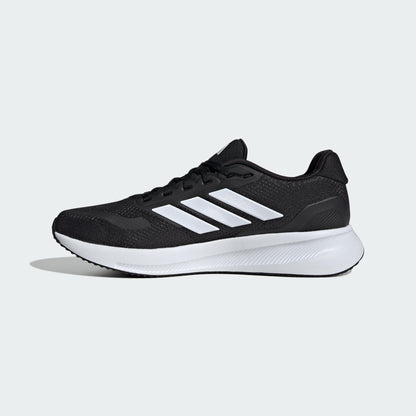 adidas Men's Run Falcon 5 Sneaker, Black/White/Black, 10.5