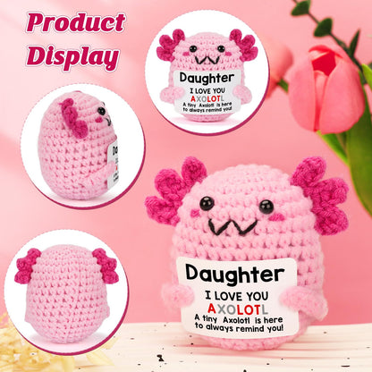 WEYON Teen Girl Gifts Trendy Stuff, Crochet Axolotl Daughter Gift from Mom for Birthday, Christmas, Valentines, Easter Basket Stuffers for Tweens Kids