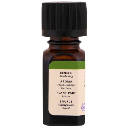 Aura Cacia Certified Organic Pure Lemon Eucalyptus Essential Oil, Corymbia Citriodora, 0.25 Fl Oz