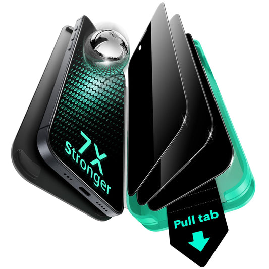 ESR 3 Pack 9H+ Glass for iPhone 16 Pro Max Privacy Screen Protector, [Military Grade Shatterproof & Longest Durable] Armorite Anti-spy Tempered Glass with UltraFit Tray