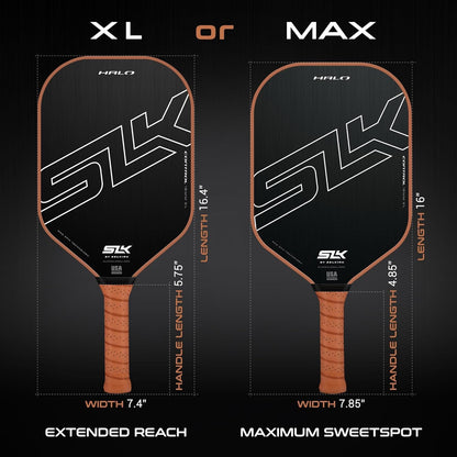 Selkirk Sport SLK Halo Control MAX Pickleball Paddle | Raw Carbon Fiber Pickleball Paddle with a Rev-Core Power Polymer Core | Designed for Ultimate Spin & Power | Black