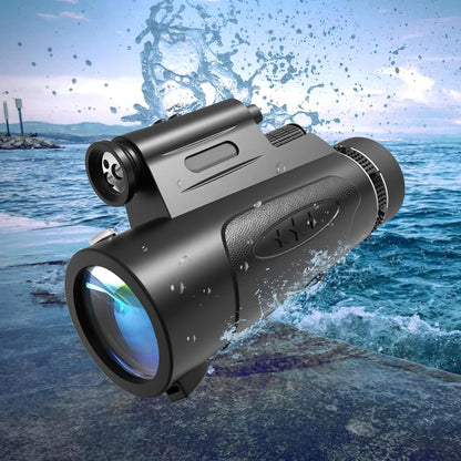 Monocular Telescope with Lights HD Monoculars 80x100 for Adults High Powered Monocular for Hunting with Smartphone Holder & Tripod, Handheld Telescope Suitable for Bird Watching Stargazing-Black