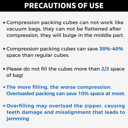 BAGAIL 4 Set/6 Set/8 Set Compression Packing Cubes Travel Accessories Expandable Packing Organizers (Square Mesh, 06-Black)