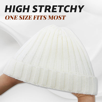 PFFY Warm Beanie Hat for Women Winter Warm Knit Beanies Hats Skull Cap Blue