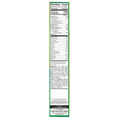 Honey Bunches of Oats Maple and Pecans Breakfast Cereal, Honey Oats Cereal with Maple Flavor and Pecans, 12 OZ Box