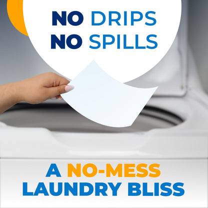 ARM & HAMMER Power Sheets Laundry Detergent, Fragrance Free, No Dyes or Perfumes, Lightweight and Travel-Friendly, 35 Count, Up to 70 Small Loads