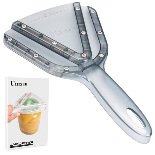 Uinxan Jar Opener for Weak Hand & Seniors with Arthritis,Easy Twist Off Bottle Caps,Patent | Unique Kitchen Gadgets,Handheld Lid Top Open for Elderly/Women/Men (Blue)