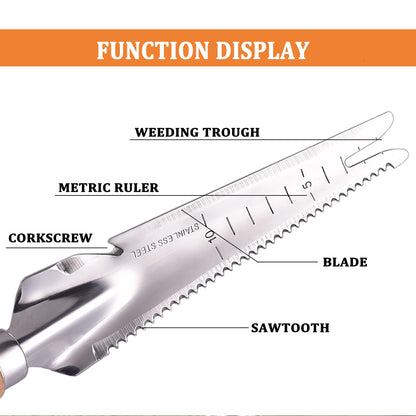 SHANFEEK Weed Puller Crack Weeder Weed Remover Tool for Yard Hoe Gardening Tools Stainless Steel One-Piece Molding (I-Type)