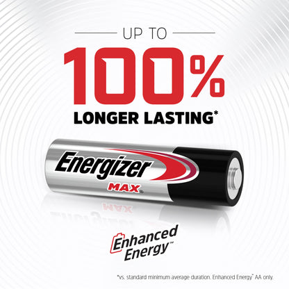 Energizer MAX AA Batteries (16 Pack), Double A Alkaline Batteries
