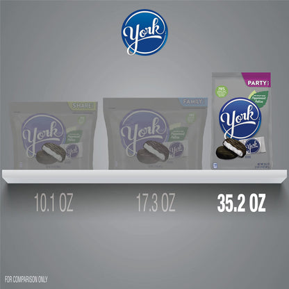 YORK Dark Chocolate Peppermint Patties, Candy Party Pack, 35.2 oz