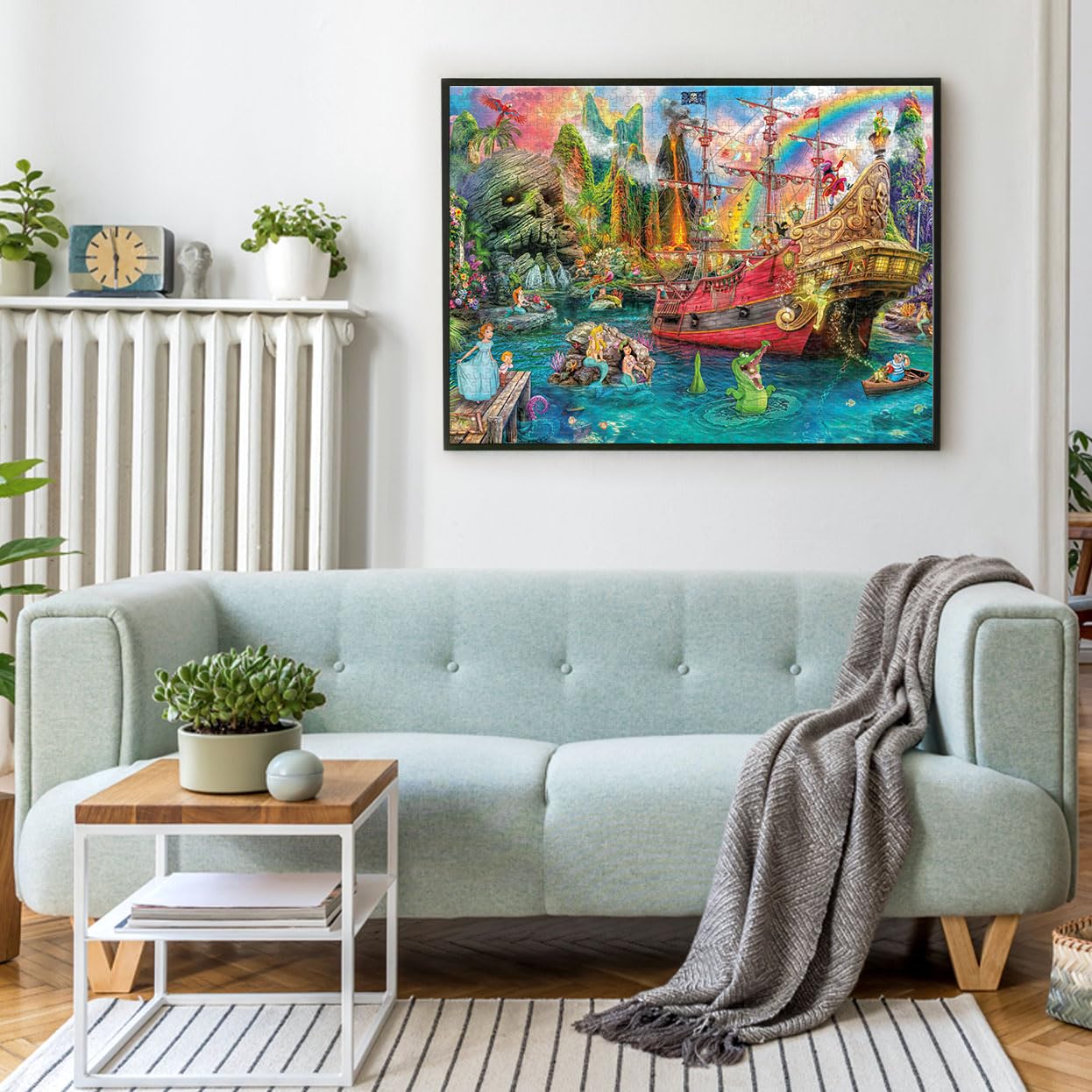 Ceaco - Sapphire Select - Disney - Aimee Stewart - Peter Pan Mermaid Lagoon -1000 Piece Jigsaw Puzzle – Challenging & Fun – Blue Core Puzzle Board – Giftable Display Box - Full Size Poster Included