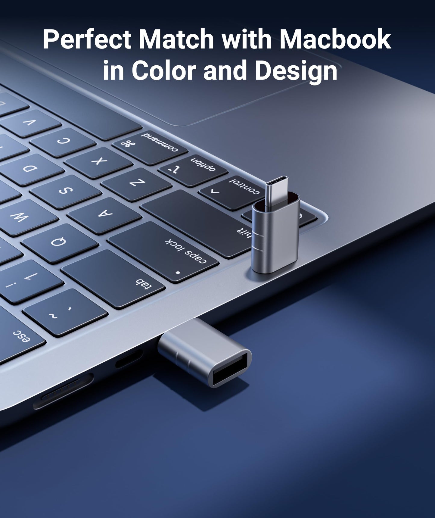 Syntech USB C to USB Adapter Pack of 2, USB 3.0 Female to Thunderbolt 4/3 Adapter Compatible with MacBook Pro Air 2024, Surface, iPad, iPhone, Galaxy Notebook, XPS and More Type C Devices, Space Grey