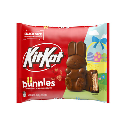 KIT KAT Milk Chocolate Wafer Snack Size Bunnies, Easter Candy Bag, 8.85 oz