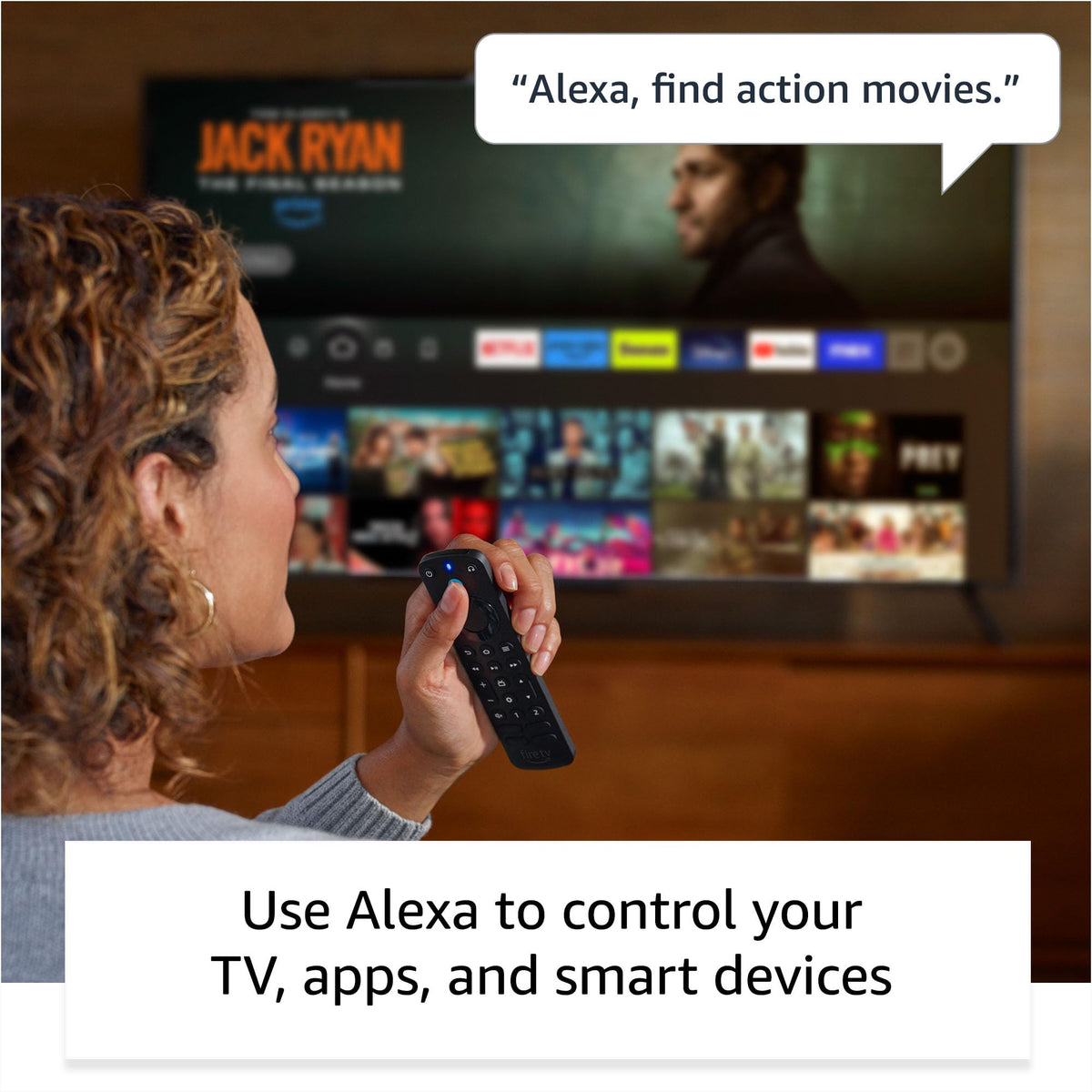 Amazon Fire TV Alexa Voice Remote Pro (newest model) with remote finder, TV controls, and backlit buttons