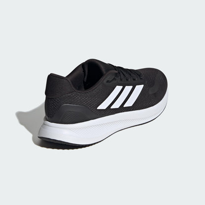 adidas Men's Run Falcon 5 Sneaker, Black/White/Black, 10.5